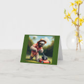 スロッスモーイング芝生 カード (黄色い花)