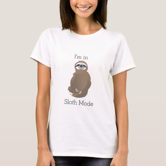 「スロッスモードだ」ブラウン眠るスロッス Tシャツ (正面)