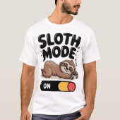 スロッスモードON – スロおもしろいース引用文 Tシャツ (正面)