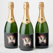 スロッスライディングラマサンタトナディアクリスマスギフト スパークリングワインラベル (ボトル)