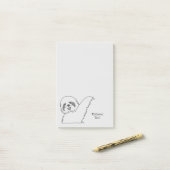 スロッスラインスケッチのパーソナライズ可能4 x 6 ポストイット (デスク上)