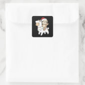 スロッスラマクリスマス雪の冬の動物 スクエアシール (バッグ)