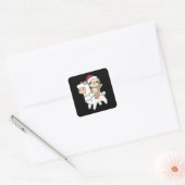 スロッスラマクリスマス雪の冬の動物 スクエアシール (封筒)