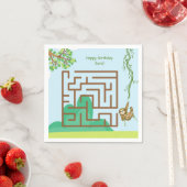 スロッス葉ズ迷路パズル誕生日紙ナプキン スタンダードカクテルナプキン (インサイチュ)