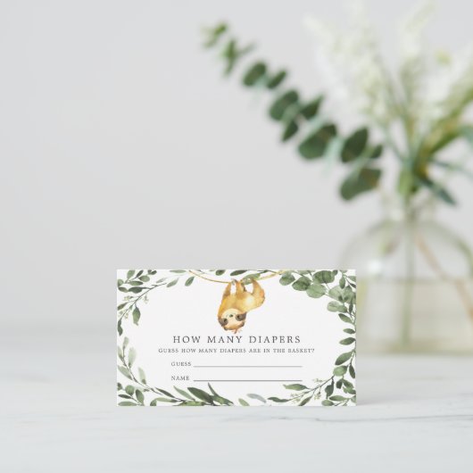 スロッス赤ちゃんシャワー推測おむつカード数 エンクロージャーカード (スタンド正面)