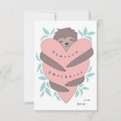 スロッズハグ教室バレンタインデーカード サンキューカード (正面)