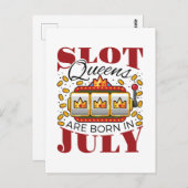 スロットの女王は7月に生まれる ポストカード (正面/裏面)