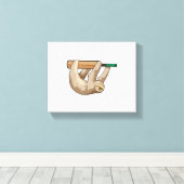 スロットアットクリケットウィズクリケットこうもり キャンバスプリント (インサイチュ (ウッドフロア))