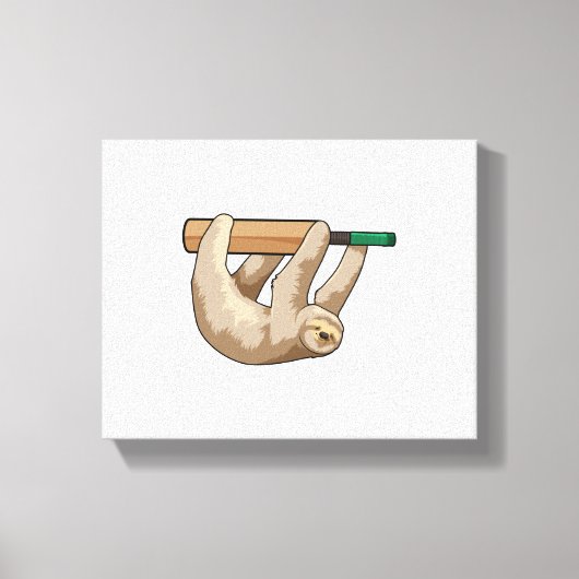 スロットアットクリケットウィズクリケットこうもり キャンバスプリント (正面)