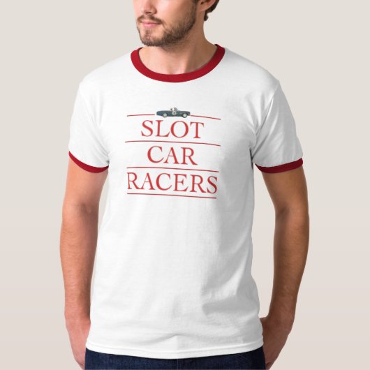 スロットカーのレーサーのTシャツ Tシャツ (正面)