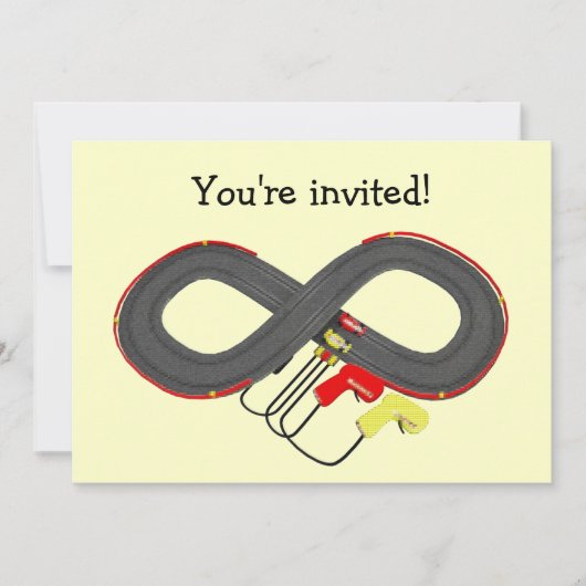 スロットカーセット招待状 招待状 (正面)