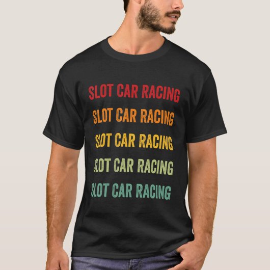 スロットカーレーシングスロットカーレーシングホビーストレインボー Tシャツ (正面)