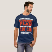 スロットカーレース ガソリン愛好家 車好き レトロな友達 Tシャツ (正面フル)