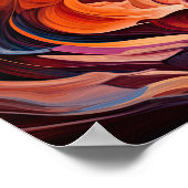 スロットキャニオンズユタランドスケープアートプリントポスター ポスター (角)