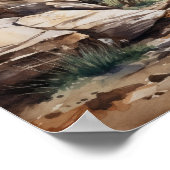 スロットキャニオンズユタランドスケープアートプリントポスター ポスター (角)