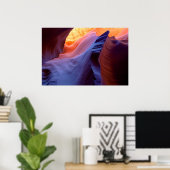 スロットキャニオン風光明媚 ポスター (ホームオフィス)