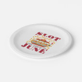 スロットクイーンズ生まれが6月に誕生日カジノ女性 ペーパープレート (アングル)