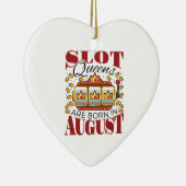 スロットクイーン生まれが誕生日威厳があるギャンブラー セラミックオーナメント (右)