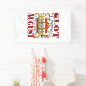 スロットクイーン生まれが誕生日威厳があるギャンブラー 横断幕 (インサイチュ)