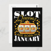 スロットクイーン生まれは1月 ポストカード (正面/裏面)