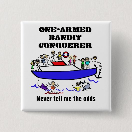 スロットゲームのマラソンの勝者のためのボタン 缶バッジ (正面)