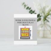 スロットプレーヤーカジノギャンブラー ポストカード (スタンド正面)