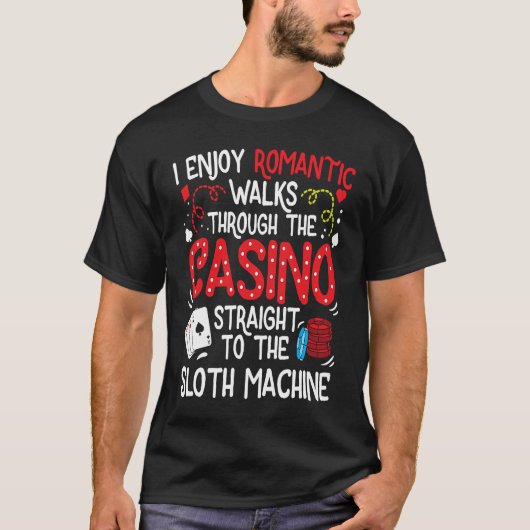 スロットマシンのギャンブル Tシャツ (正面)