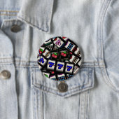 スロットマシンの巻き枠のコラージュ 缶バッジ (インサイチュ)