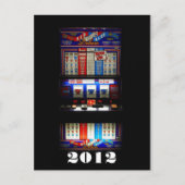 スロットマシンの明けましておめでとうの挨拶 シーズンポストカード (正面)