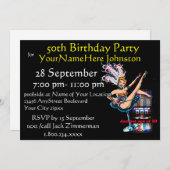 スロットマシンの第50誕生会 招待状 (正面/裏面)