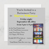 スロットマシンカジノテーマ除·売却パーティー 招待状 (正面/裏面)