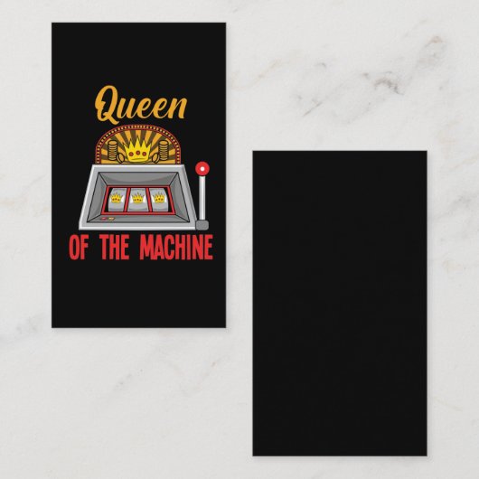 スロットマシンギャンブラーカジノ女王 名刺 (正面/裏面)