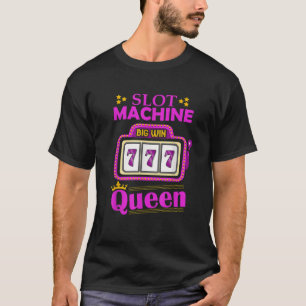 スロットマシンクイーンカジノラスベガス賭博カシン Tシャツ
