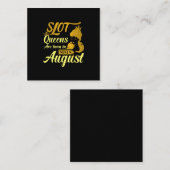 スロットマシンクイーン威厳がある誕生日 スクエア名刺 (正面/裏面)