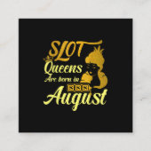 スロットマシンクイーン威厳がある誕生日 スクエア名刺 (正面)