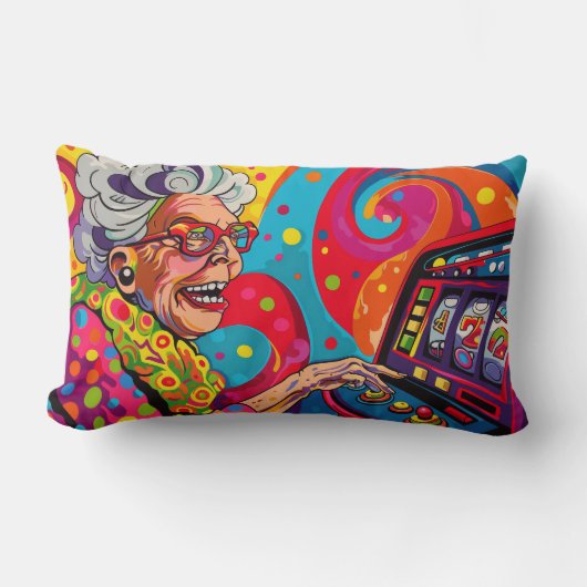 スロットマシングラニー装飾用クッション ランバークッション (正面)