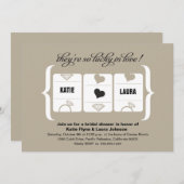 スロットマシンブライダルシャワー 招待状 (正面/裏面)