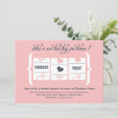 スロットマシンブライダルシャワー 招待状 (スタンド正面)