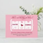 スロットマシンブライダルシャワー 招待状 (スタンド正面)