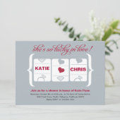 スロットマシンブライダルシャワー 招待状 (スタンド正面)