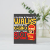 スロットマシンプレーヤカジおもしろいノ賭博ユーモア ポストカード (スタンド正面)
