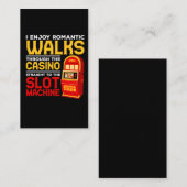 スロットマシンプレーヤーカジノおもしろい賭博ユーモア 名刺 (正面/裏面)