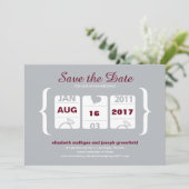 スロットマシン日付の結婚保存 招待状 (スタンド正面)