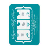 スロットマシン結婚式の日付の保存 マグネット (縦)