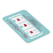 スロットマシン結婚式の日付の保存 マグネット (右側)