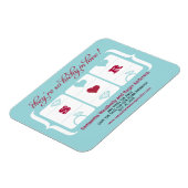 スロットマシン結婚式の日付の保存 マグネット (左側)