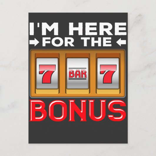 スロットマシン賭博おもしろいカジノファン ポストカード (正面)