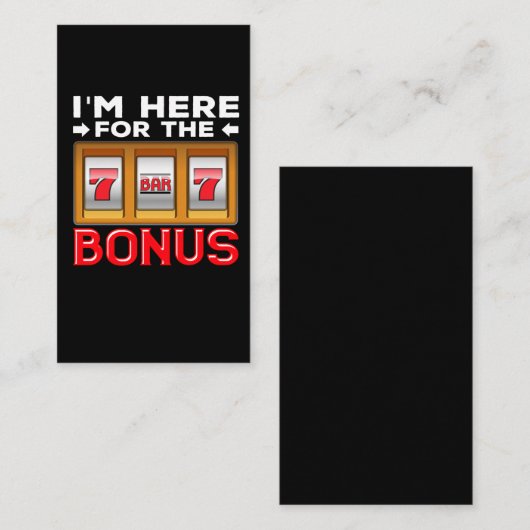 スロットマシン賭博カおもしろいジノファン 名刺 (正面/裏面)