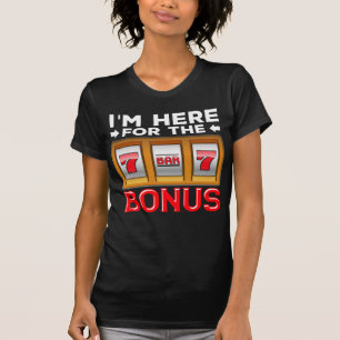 スロットマシン賭博カおもしろいジノファン Tシャツ