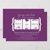 スロットマシン ウェディング インビテーション (正面/裏面)